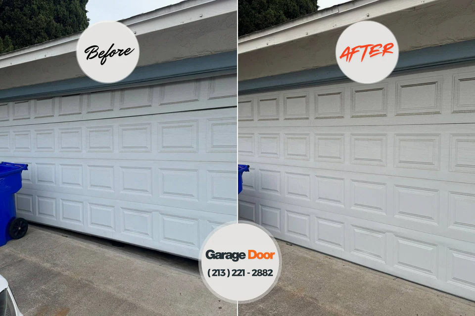 Before and after: garage door repair near me Bunker Hill Village